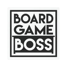 Load image into Gallery viewer, Logo with 'BOARD GAME BOSS' text on a white background