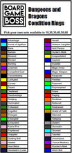 Load image into Gallery viewer, Condition Rings - Dungeons and Dragons - Status Marker - 5e - 5th Edition - Pathfinder - Status Effects