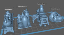 Load image into Gallery viewer, Pottery Props/Pottery Shop - Tabletop Terrain | Scatter Terrain | Miniatures Terrain | Dungeons and Dragons | Pathfinder | RPG Terrain