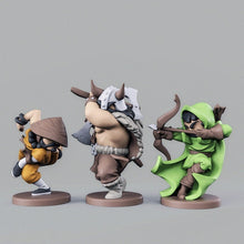 Load image into Gallery viewer, DnD Miniature Set| DnD Class Mini|Chibi DnD Miniature|Barbarian|Bard|Cleric|Druid|Fighter|Monk|Paladin|Rangers|Rogue|Sorcerer|Warlock|Wizard