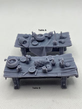 Load image into Gallery viewer, Dinner Table/Tavern/Food Tables - Tabletop Terrain | Scatter Terrain | Miniatures Terrain | Dungeons and Dragons | Pathfinder | RPG Terrain