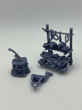 Load image into Gallery viewer, Butcher Props/Meat Stand - Tabletop Terrain | Scatter Terrain | Miniatures Terrain | Dungeons and Dragons | Pathfinder | RPG Terrain
