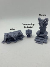 Load image into Gallery viewer, Boss Chamber | Altar | Throne | Pedestal | Spell Book | Scatter Terrain | Miniatures Terrain | Dungeons and Dragons | Pathfinder | 5e