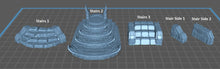Load image into Gallery viewer, Stair Miniature/Stair Terrain/Stairs/Pedestal - Tabletop Terrain | Scatter Terrain | Dungeons and Dragons | Safehold | Portals of Atarien
