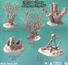 Load image into Gallery viewer, Ocean Terrain Set 3 | Ocean Scatter Terrain | Pirate Terrain | Water Terrain | Underwater | Dungeons and Dragons | 32mm | Sync Ratio Systems