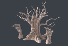 Load image into Gallery viewer, Grandfather Tree Terrain Set| Sentient Tree | Awakened Tree | Forest Scatter Terrain | Deku Tree | Dungeons and Dragons | 32mm | 5e | DnD