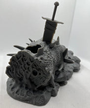 Load image into Gallery viewer, Slain Dragon Dice Tower | Dragon Dice Tower | Dungeons and Dragons Dice Tower | Beast Miniatures Dice Tower | Monster Dice Tower | DnD