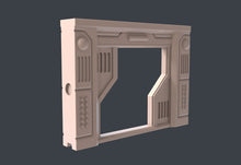 Load image into Gallery viewer, Cyberpunk Terrain Set 4 | Cyberpunk Wall w/ holes for Magnets | Cyberpunk Wall Terrain | Science Fiction Terrain | Space Terrain | 32mm