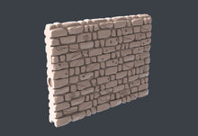Load image into Gallery viewer, Warzone Terrain Set 2 | Brick Walls w/ holes for Magnets | Brick Wall Scatter Terrain | Battlefield Scatter Terrain | Bolt Action | 32m