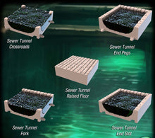 Load image into Gallery viewer, Sewer Terrain Set 3 | Underground Scatter Terrain | Sewer Tunnels | Sewer System | Tunnels | Aqueduct | Waterworks | DnD Terrain | 32mm