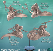 Load image into Gallery viewer, Mounted Fish Folk | Fish Folk Riders | Locathah Riders | Ocean Miniature | Underwater | Dungeons and Dragons Terrain |Sync Ratio Systems