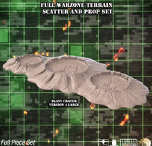 Load image into Gallery viewer, Warzone Terrain Set 4 | Battlefield Terrain | World War 2 Terrain | Bolt Action Terrain | Explosions | Craters | Destroyed Tank |Barbed Wire