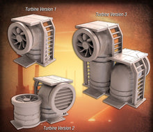 Load image into Gallery viewer, Sci-Fi Factory Terrain Set 2 | Science Fiction Terrain | Cyberpunk Factory Terrain | Futuristic Factory | Machinery Terrain | RPG | 32mm