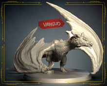 Load image into Gallery viewer, Wyvern Miniature Set 1 | Dragon Menagerie | Ancient Wyvern | Adult Wyvern | Young Wyvern | Dungeons and Dragons | Large | Huge | Gargantuan