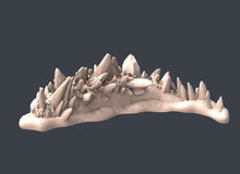 Load image into Gallery viewer, Ice Salamander | Ice Lizard | Lizard Mount | Ice Crystals | Frost Lizard | Frozen Creature | Huge Creature | Tundra Terrors| DnD | 32mm