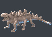 Load image into Gallery viewer, Ice Salamander | Ice Lizard | Lizard Mount | Ice Crystals | Frost Lizard | Frozen Creature | Huge Creature | Tundra Terrors| DnD | 32mm