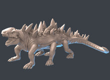 Load image into Gallery viewer, Ice Salamander | Ice Lizard | Lizard Mount | Ice Crystals | Frost Lizard | Frozen Creature | Huge Creature | Tundra Terrors| DnD | 32mm