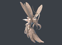 Load image into Gallery viewer, Giant Frost Hornet Miniature | Giant Hornet | Giant Wasp | Flying Creature | Snow Creature | Medium Ice Creature | Tundra Terrors| DnD| 32mm