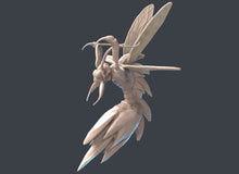 Load image into Gallery viewer, Giant Frost Hornet Miniature | Giant Hornet | Giant Wasp | Flying Creature | Snow Creature | Medium Ice Creature | Tundra Terrors| DnD| 32mm