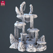 Load image into Gallery viewer, Druid Miniatures Set 3/Floating Islands/Runic Glade/Faerie Circle/Tabletop Terrain/Scatter Terrain/Dungeons and Dragons/Pathfinder/RPG