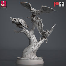 Load image into Gallery viewer, Hell Crow and Magmite Set | Frostgrave | Lava Beast | Crow Swarm | Bird Swarm | Demon Crows | Mutated Crow | RPG | Dungeons and Dragons |DnD