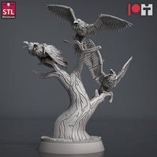 Load image into Gallery viewer, Hell Crow and Magmite Set | Frostgrave | Lava Beast | Crow Swarm | Bird Swarm | Demon Crows | Mutated Crow | RPG | Dungeons and Dragons |DnD