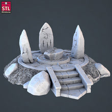 Load image into Gallery viewer, Druid Miniatures Set 2/Forest Altar Set/Faerie Circle/Tabletop Terrain/Scatter Terrain/Miniatures Terrain/Dungeons and Dragons/Pathfinder