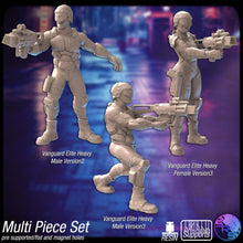 Load image into Gallery viewer, Cyberpunk Heavy Police Miniatures Set | Cops | Corporate Security | Scifi Police | Cyberpunk Adventurers | Science Fiction Miniatures | RPG