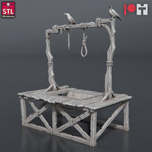 Load image into Gallery viewer, Bugbear Hangman | Executioner | Gallows | Hangman's Platform | Morgue Cart | Cofins | Curse of Strahd | 5e Miniatures | Dungeons and Dragons