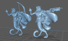 Load image into Gallery viewer, Tabaxi Assassin Set | Cat Folk | Rogue | Fighter | Monk | Dnd Miniatures | DnD 5e | Dungeons and Dragons | RPG