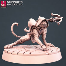 Load image into Gallery viewer, Tabaxi Assassin Set | Cat Folk | Rogue | Fighter | Monk | Dnd Miniatures | DnD 5e | Dungeons and Dragons | RPG