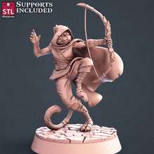 Load image into Gallery viewer, Tabaxi Assassin Set | Cat Folk | Rogue | Fighter | Monk | Dnd Miniatures | DnD 5e | Dungeons and Dragons | RPG