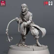 Load image into Gallery viewer, Airship Miniatures Set - Airship Crew - Boat Crew - Sailors - Seamen - Mechanic - Halfling - Pirate RPG Minis | Dungeons and Dragons | 5e |
