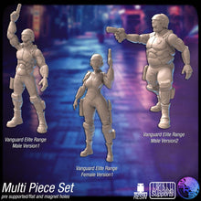 Load image into Gallery viewer, Cyberpunk Ranged Police Miniatures Set | Cops | Corporate Security | Scifi Police | Cyberpunk Adventurers | Science Fiction Miniatures | RPG