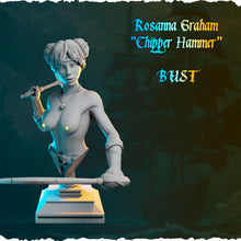 Load image into Gallery viewer, Pirate Statue Set 3 - Ladies of the Sea 3inch Busts - 75mm Bust with Stand - Female Pirates - Pirate Bust Set | Topless Pirates | NSFW