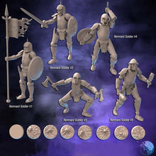 Load image into Gallery viewer, Skeleton Soldier Miniature | Revenant | Zombie Knight | Undead | Curse of Strahd | 32mm | RPG | Dungeons and Dragons | 5e DnD | Pathfinder