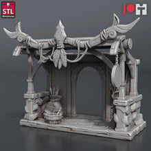 Load image into Gallery viewer, Bow and Arrow Maker Miniature Set | Archery Shop | Weapons Maker | Fletcher | Bow Target | Arrow Maker | Terrain | Dungeons and Dragons |RPG