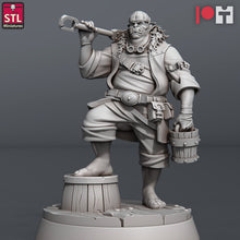 Load image into Gallery viewer, Airship Miniatures Set - Airship Boat Crew - Sailors - Seamen - Mechanic - Halfling - Pirate RPG Minis | Dungeons and Dragons | 5e