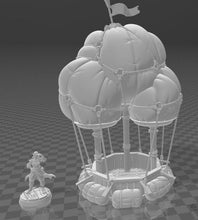 Load image into Gallery viewer, Air Balloon Miniature- Hot Air Balloon - Flying Boat - Flying Ship - Airship - Pirate RPG | Storm King's Thunder | Dungeons and Dragons | 5e