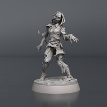 Load image into Gallery viewer, Zombie Miniature Set 2 | Zombie Wizard | Zombie Elf | Zombie Gnome/Halfling | Fat Undead | Curse of Strahd | 32mm | RPG | 5e DnD |Pathfinder