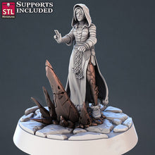 Load image into Gallery viewer, Genasi Miniature Set: 32mm Resin Miniatures for DnD/Pathfinder, Air, Water, Fire, Earth, Elemental