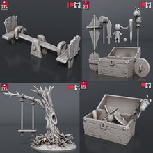 Load image into Gallery viewer, Orphanage Miniature Set | Little Kid Miniature | Children | Nuns | Toys | Bunk Bed | Chalkboard | Tabletop Terrain/DnD/Miniatures/Pathfinder