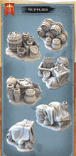 Load image into Gallery viewer, Supplies/Warehouse Terrain/Barrels/Boxes/Vases/Pots - Tabletop Terrain | Scatter Terrain | Dungeons and Dragons | Pathfinder | RPG Terrain