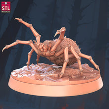 Load image into Gallery viewer, Giant Spider Miniature Set: 32mm Resin, Dungeons and Dragons