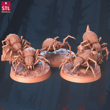 Load image into Gallery viewer, Giant Spider Miniature Set: 32mm Resin, Dungeons and Dragons