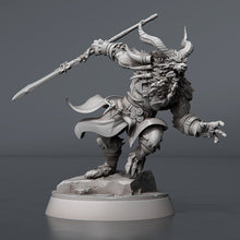 Load image into Gallery viewer, Borock | Demon | Bull Man | Horned Monster | Horned Demon | Frostgrave | 5E | 5th Edition | Pathfinder | RPG | Dungeons and Dragons | DnD