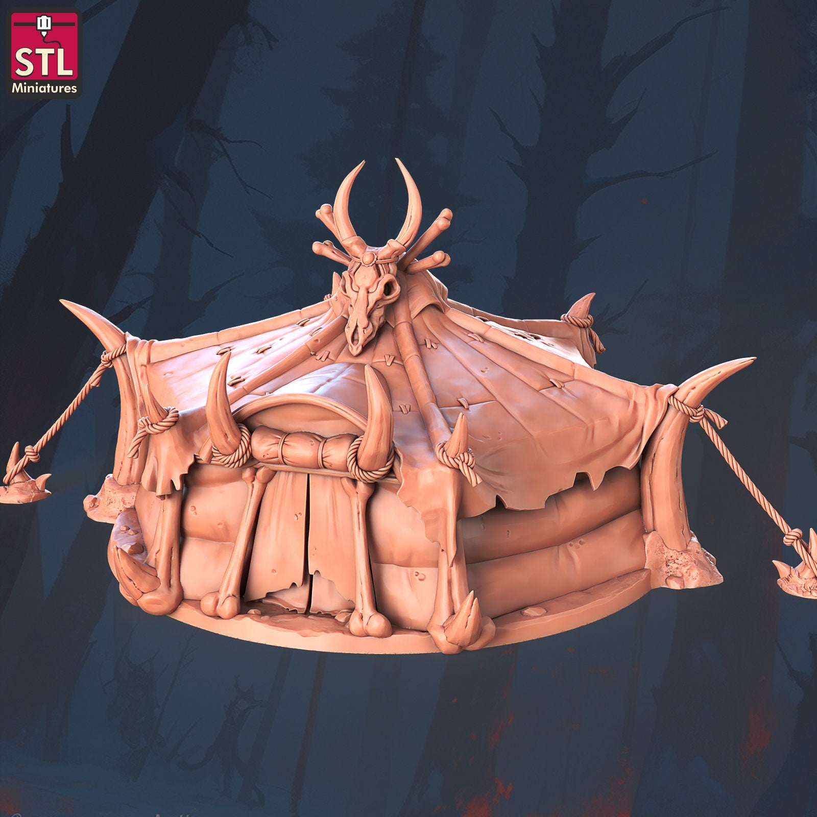 orc tent Orc War Tent: 32mm RPG Camp Terrain Resin Printed