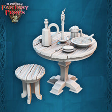 Load image into Gallery viewer, Tavern Miniature Set 2: 32mm Resin Inn - DnD Tabletop Terrain, D&D, Pathfinder