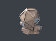 Load image into Gallery viewer, Spaceport Terrain Set 2: Sci-Fi Terrain, Holographic Planet Monitor, 32mm RPG, Cyberpunk