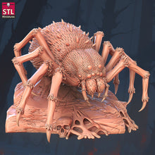 Load image into Gallery viewer, Giant Spider Miniature Set: 32mm Resin, Dungeons and Dragons